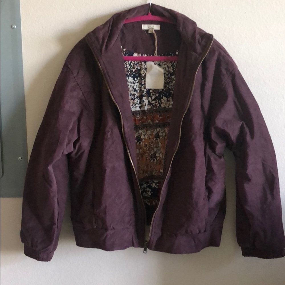 Burgundy Bomber Jacket
